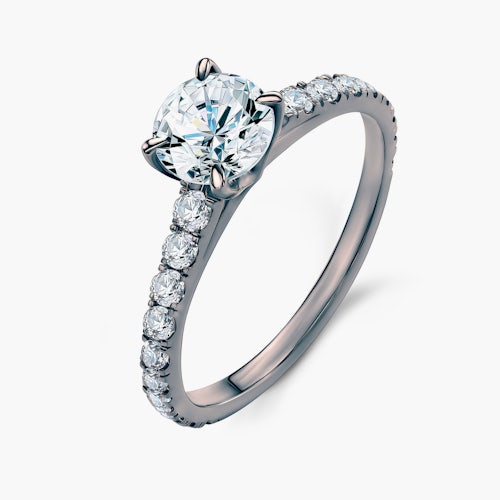 Pierścionek zaręczynowy Share Your Love: czarne złoto, diament